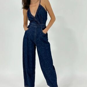 Etica Women's Deep Blue Denim Overalls